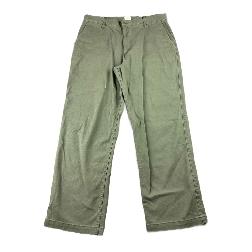 Dockers Chino Pants Men 34x30 Green Embroidered Stretch Workwear Dadcore‎ Office
